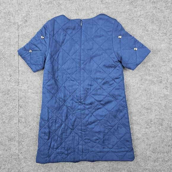 Chloe Dress Girls 6 Baby Collection Blue Quilted Crystal Embellished Preppy - Picture 4 of 4